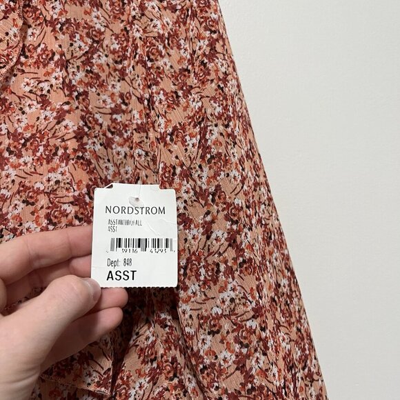 Maeve Anthropologie Sirena Ruffled Tunic Puff Sleeve Ruffle Dress Size Medium - Picture 6 of 10